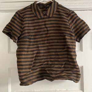 Madewell striped peter pan collar blouse